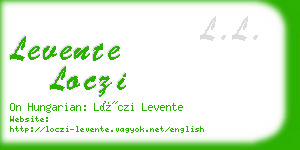 levente loczi business card